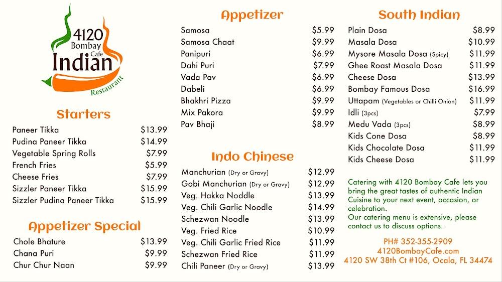 4120 Bombay Cafe Menu image 1