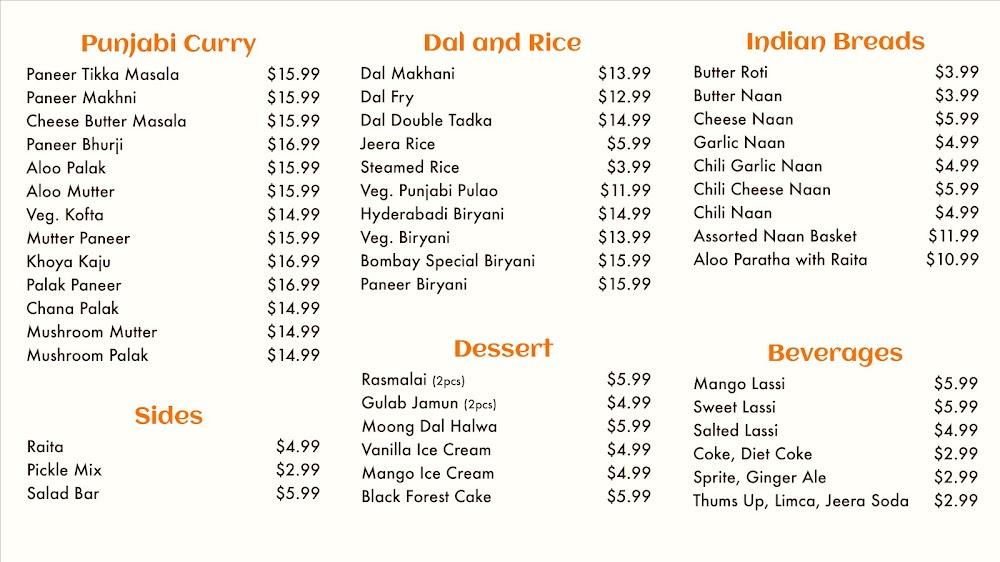 4120 Bombay Cafe Menu image 2